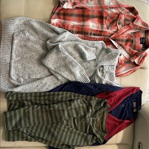 Plaid, Striped, and Solid Stitchfix Sweaters Collection Boys 8-10